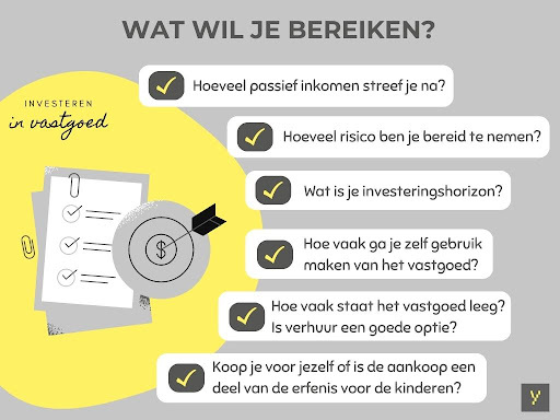 Wat wil je met een vastgoedinvestering bereiken?